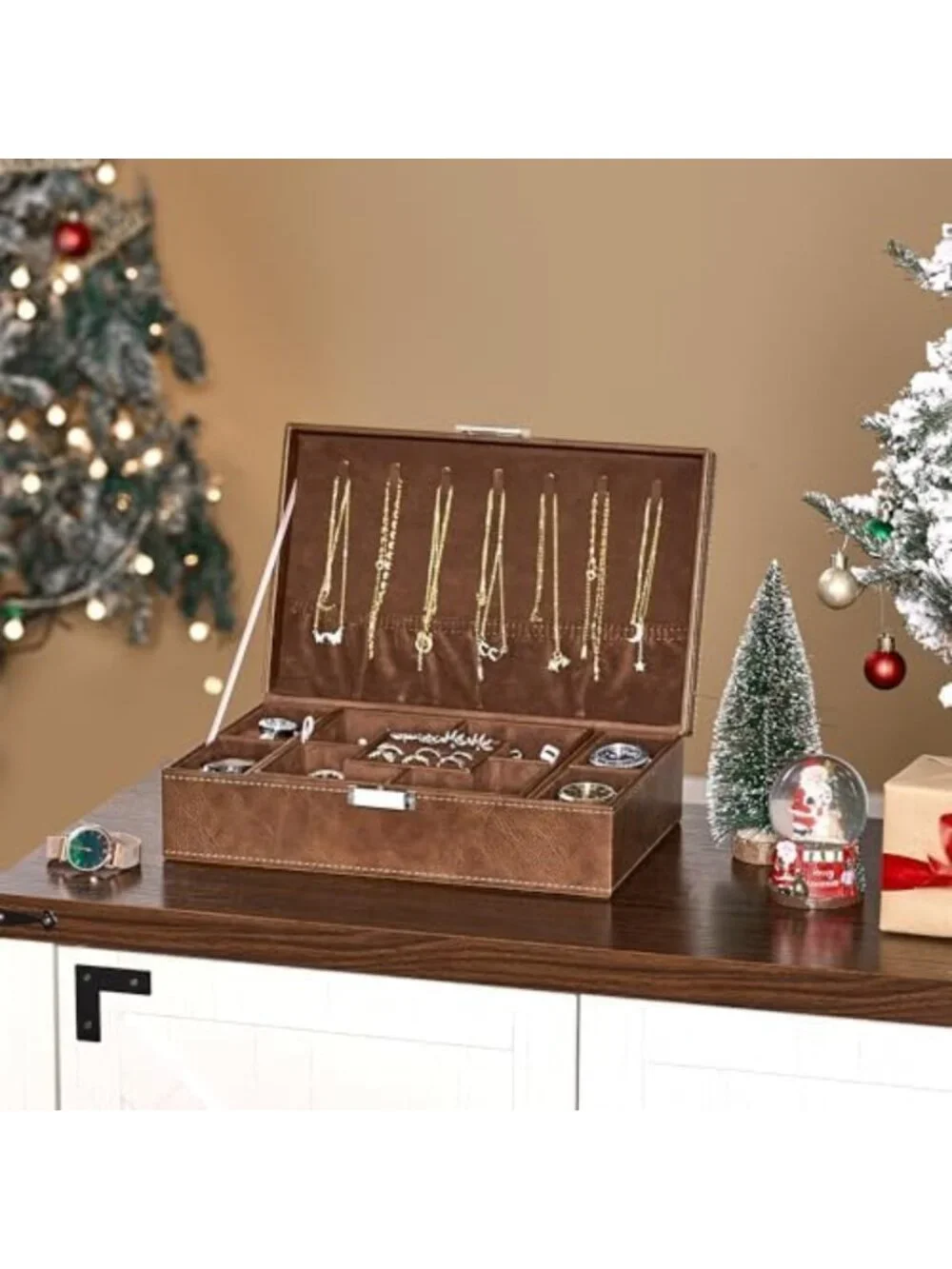 Stylish Jewelry Organizer Box for Men & Women - Perfect Gift & Storage Solution